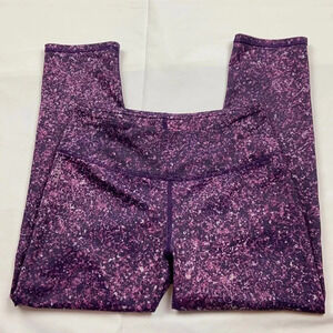 Hylete Purple Print Crop Athletic Legging Size XS‎
